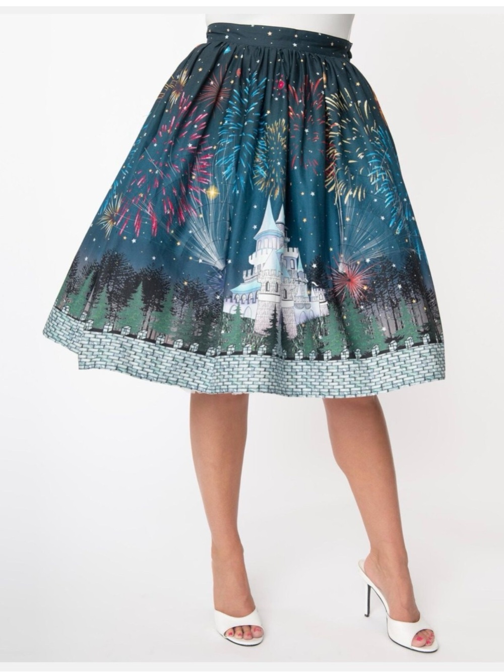 Rare! Disney Castle fireworks Skirt from Unique Vintage